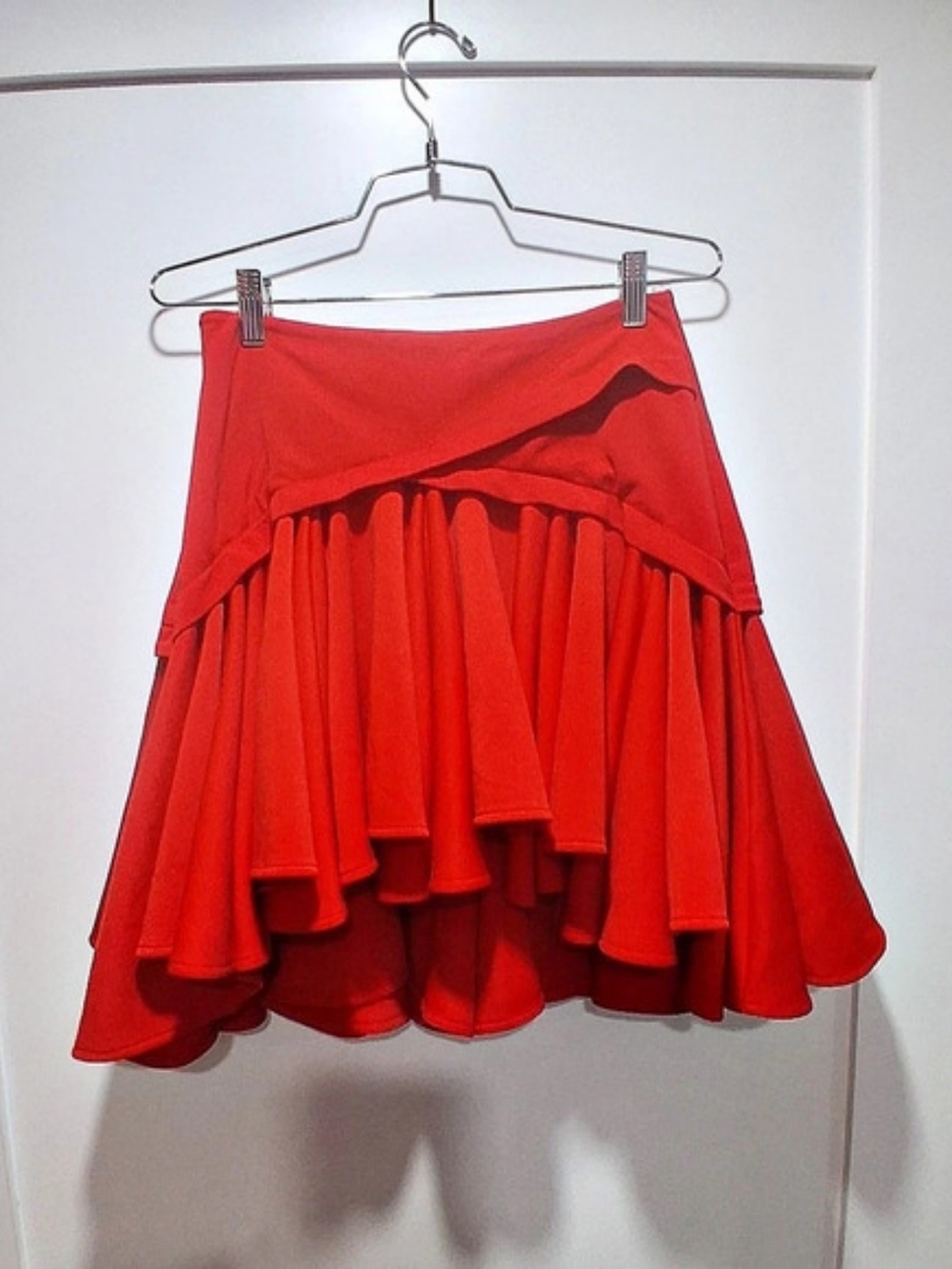 CQ by CQ Red Layered Ruffle Skirt 13.5W
